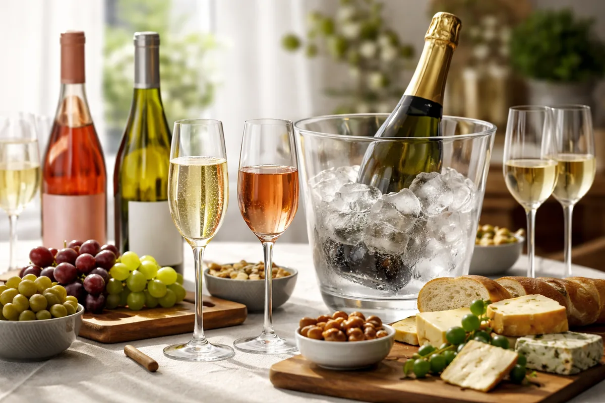 Comment choisir les quantités de vin et de champagne pour un apéritif avec des gestes de table appropriés
