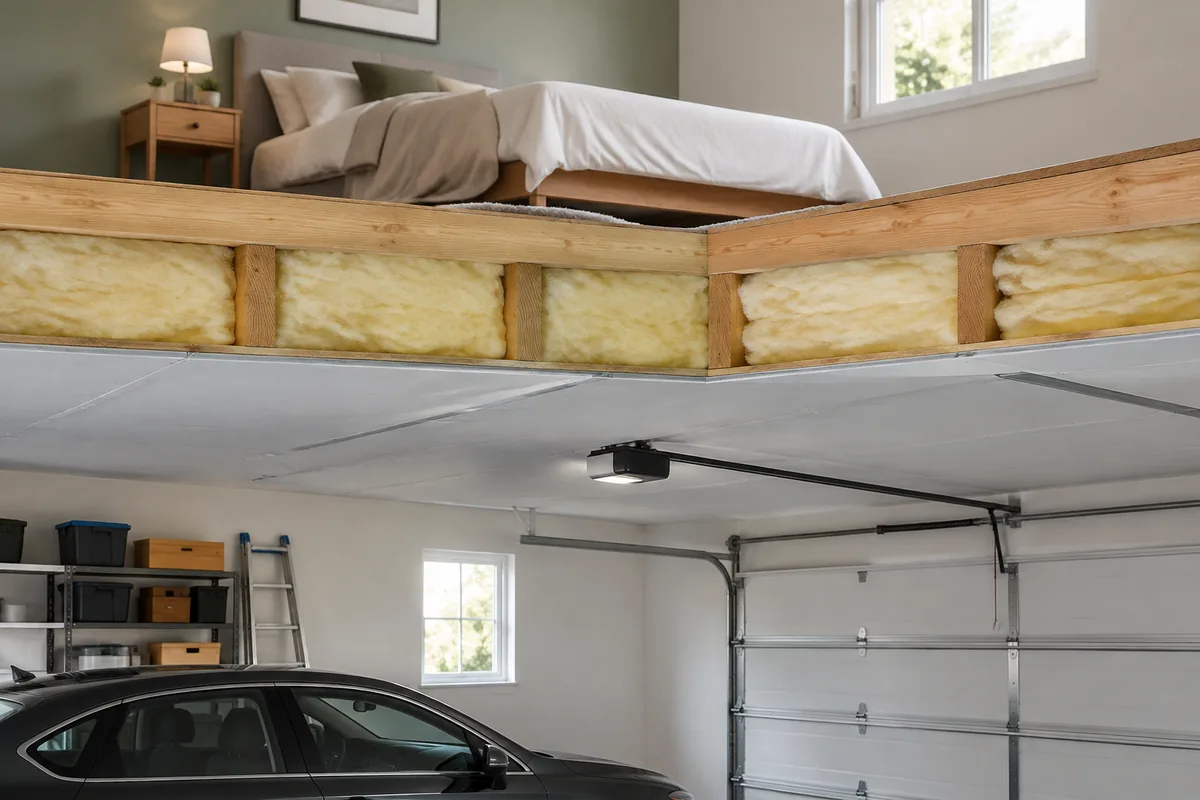 Comment choisir un isolant pour un plafond de garage sous une chambre