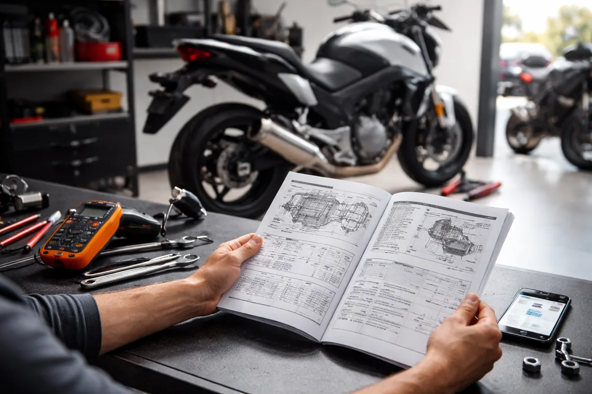 Comment interpréter les données techniques pour l'entretien d'une moto ou d'un scooter